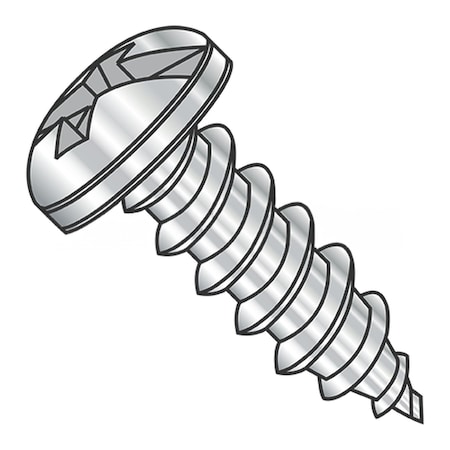 Usa Industrials Self-Drilling Screw, #12-11 x 3/4 in, Plain 18-8 Stainless Steel Pan Head BULK-SCRW-13398